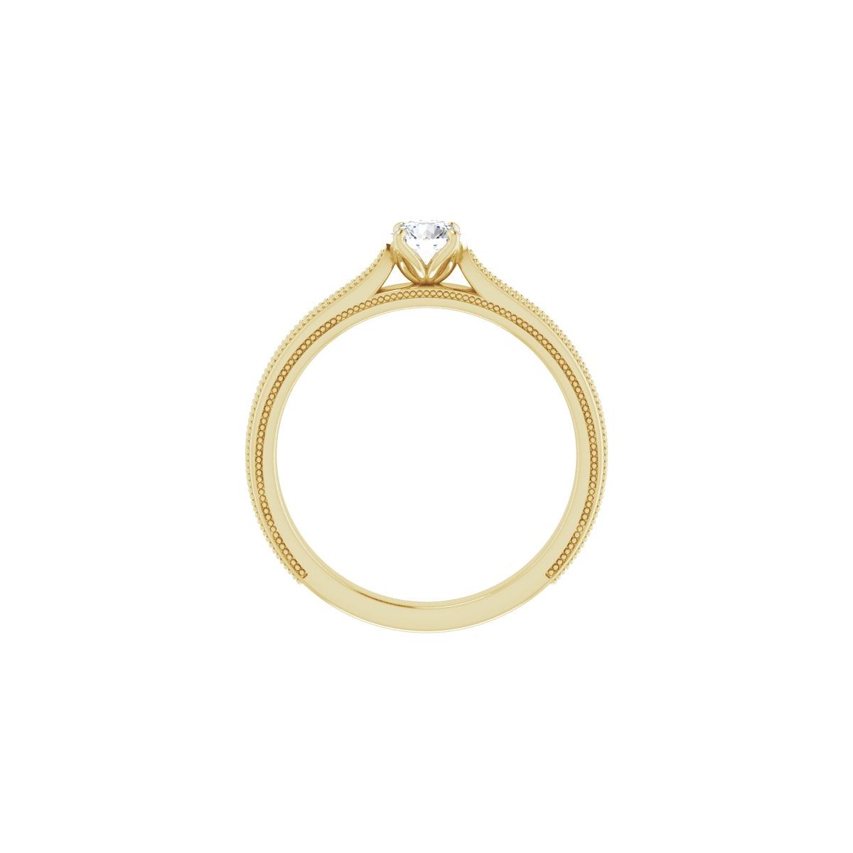 Round Solitaire Engagement Ring Mounting - gallery - Series 123043