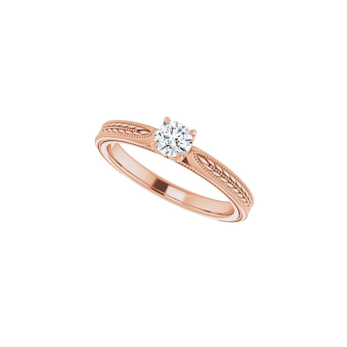 Round Solitaire Engagement Ring Mounting - gallery - Series 123043