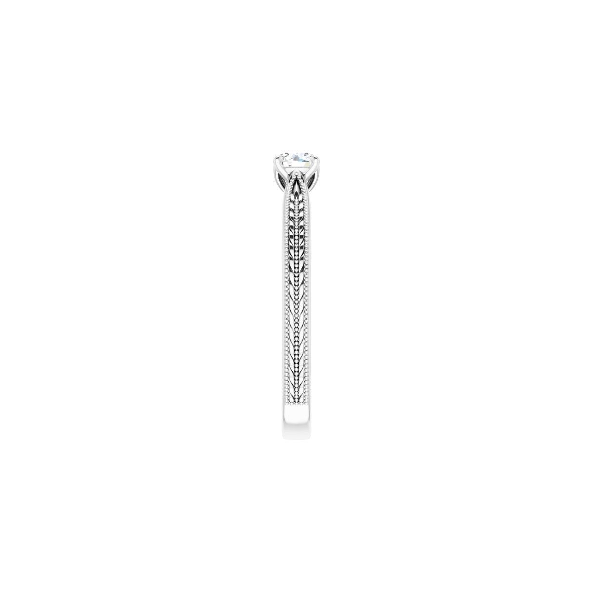 Round Solitaire Engagement Ring Mounting - gallery - Series 123043