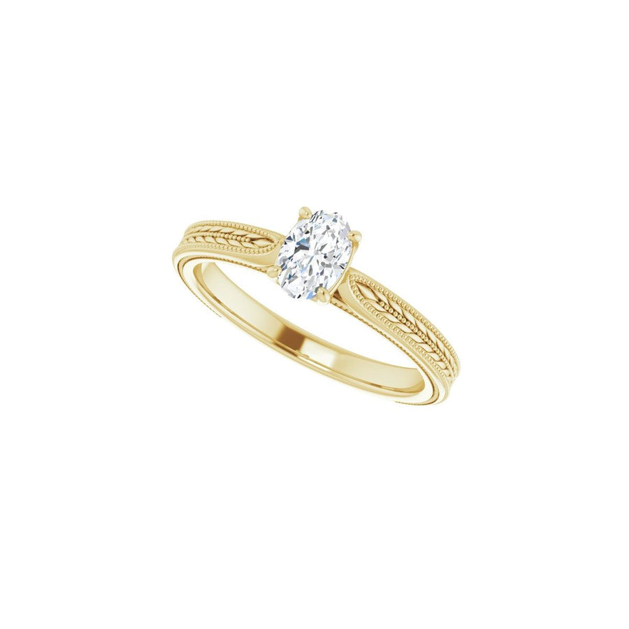 Oval Solitaire Engagement Ring Mounting - gallery - Series 123043