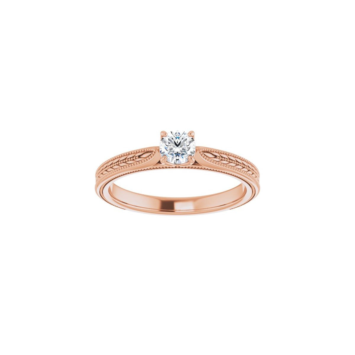 Round Solitaire Engagement Ring Mounting - gallery - Series 123043