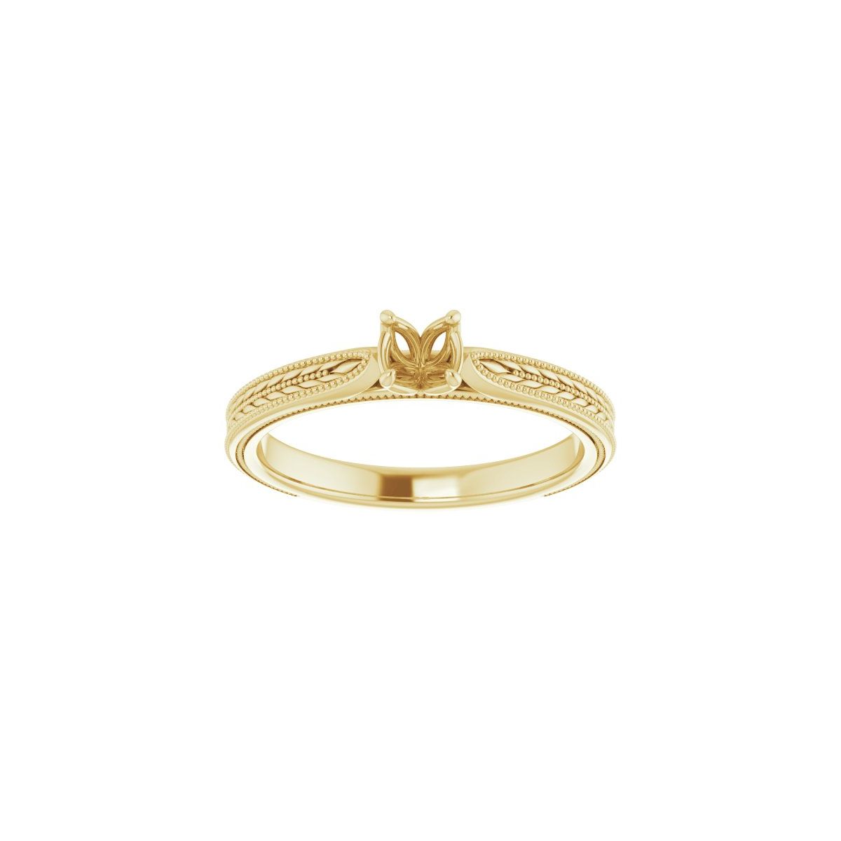 Round Solitaire Engagement Ring Mounting - gallery - Series 123043
