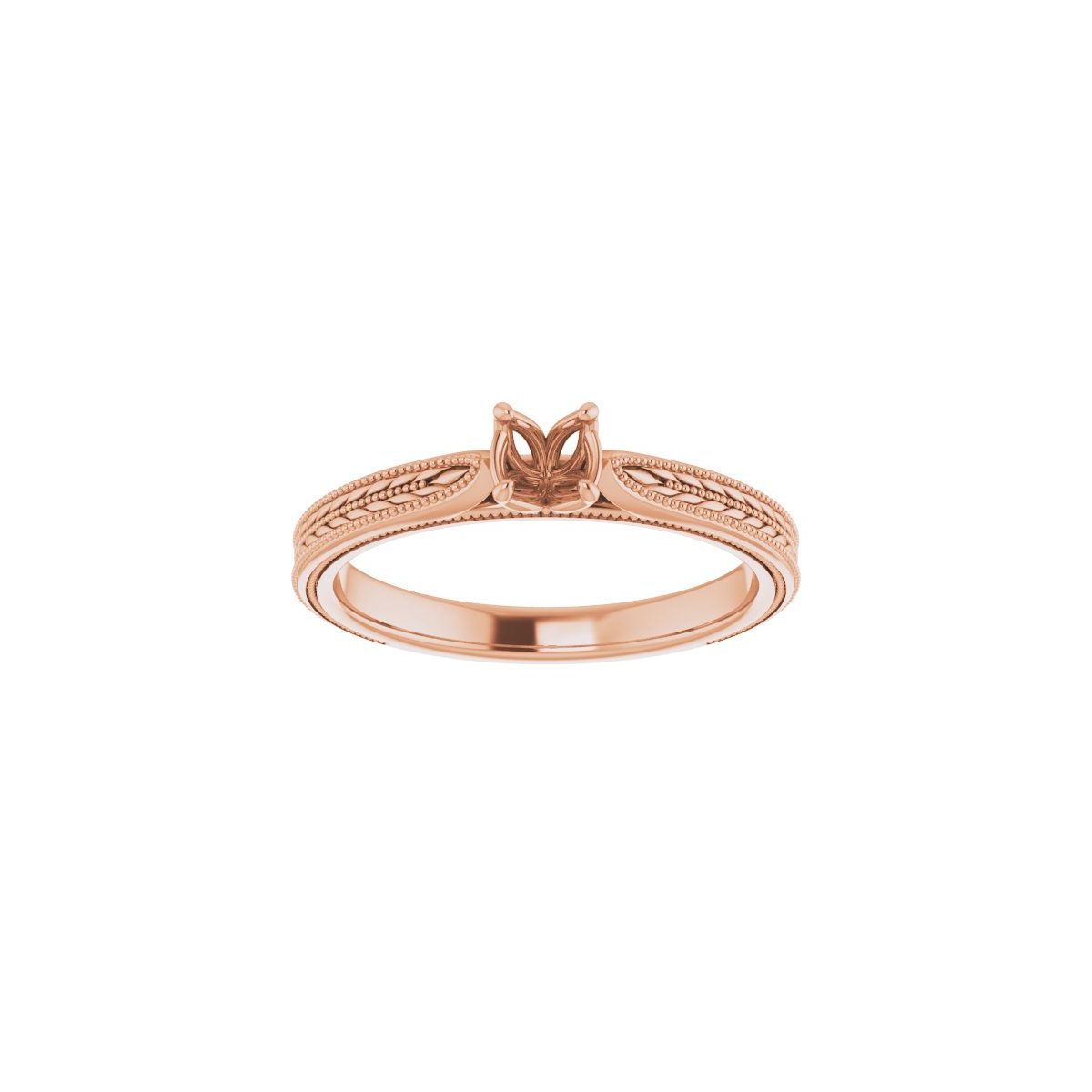 Round Solitaire Engagement Ring Mounting - gallery - Series 123043