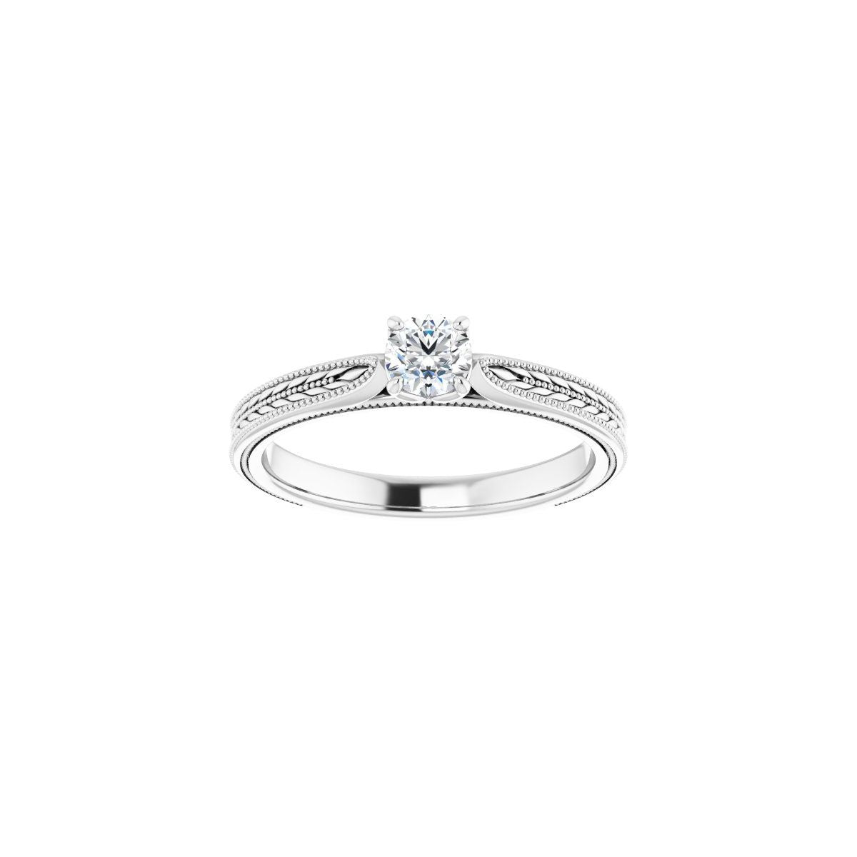 Round Solitaire Engagement Ring Mounting - gallery - Series 123043