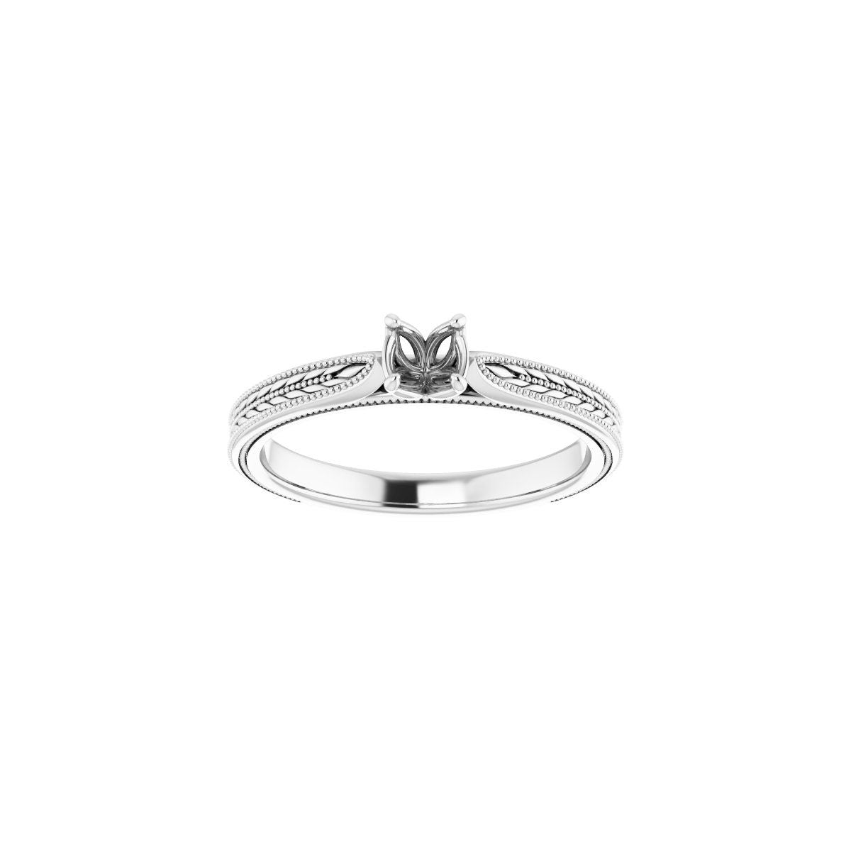 Round Solitaire Engagement Ring Mounting - gallery - Series 123043