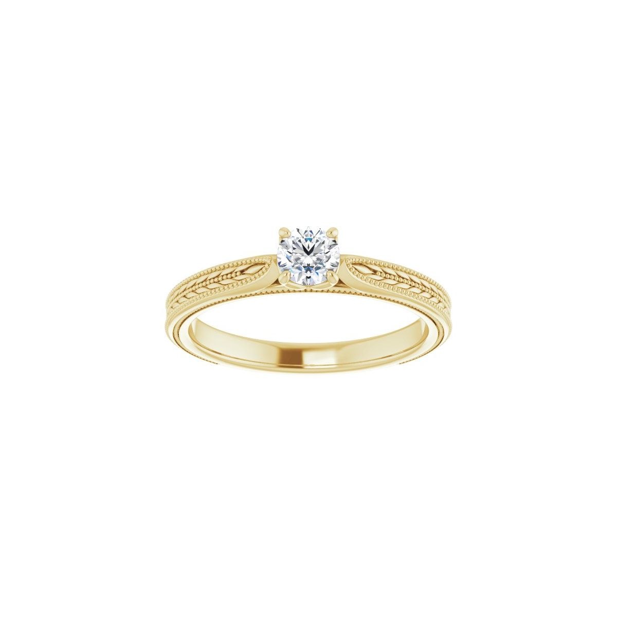 Round Solitaire Engagement Ring Mounting - gallery - Series 123043