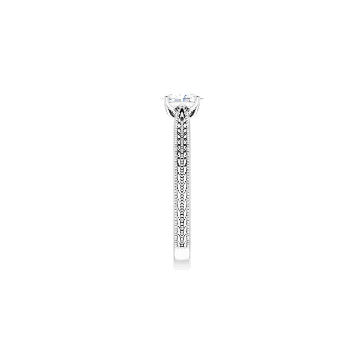 Oval Solitaire Engagement Ring Mounting - gallery - Series 123043