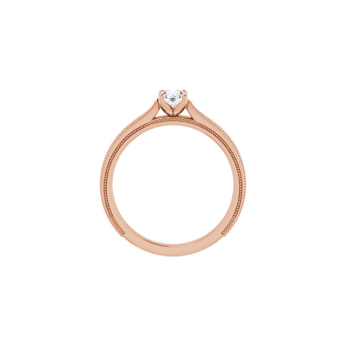 Oval Solitaire Engagement Ring Mounting - gallery - Series 123043