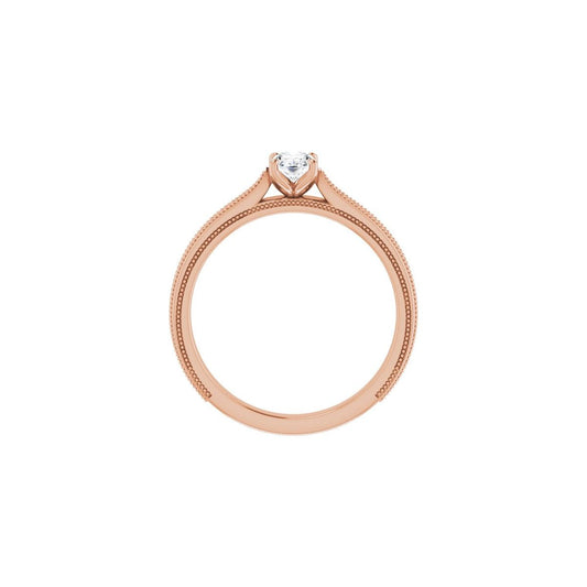 Oval Solitaire Engagement Ring Mounting - gallery - Series 123043