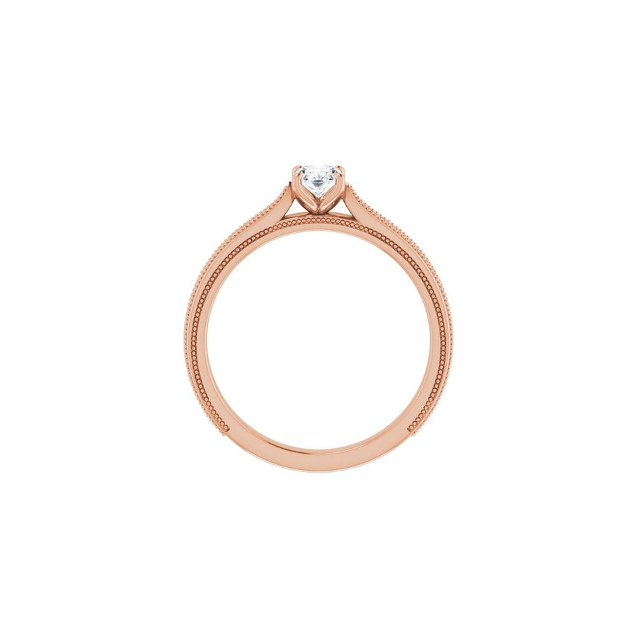 Oval Solitaire Engagement Ring Mounting - gallery - Series 123043