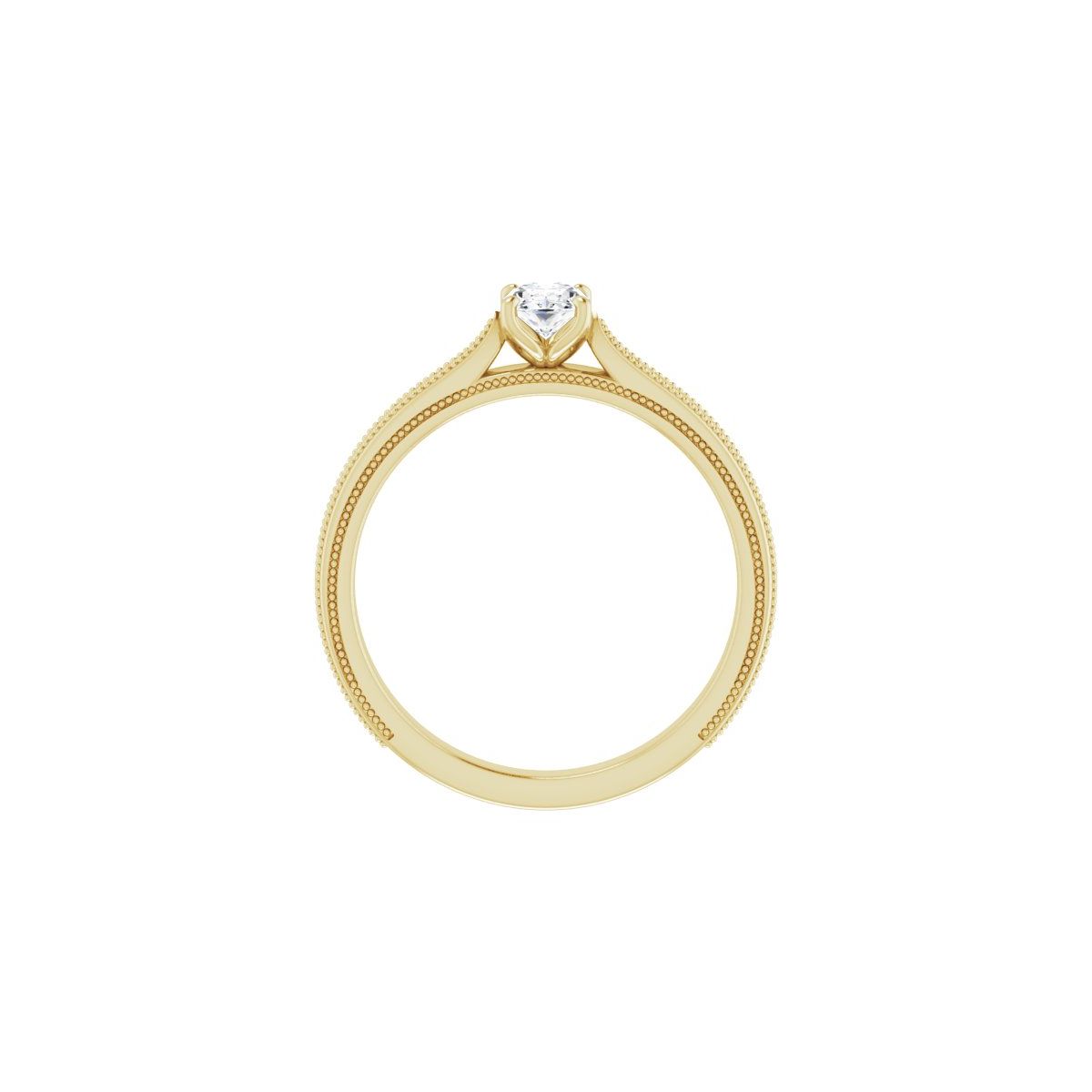 Oval Solitaire Engagement Ring Mounting - gallery - Series 123043