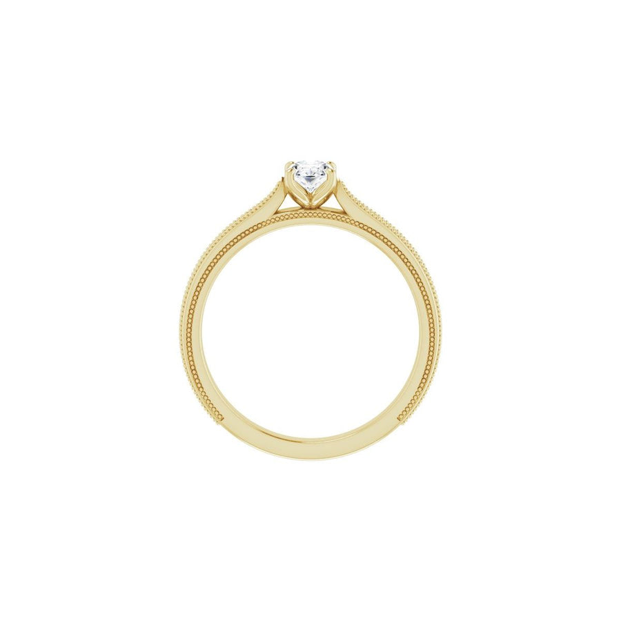 Oval Solitaire Engagement Ring Mounting - gallery - Series 123043