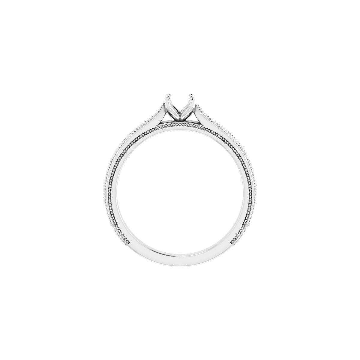 Oval Solitaire Engagement Ring Mounting - gallery - Series 123043