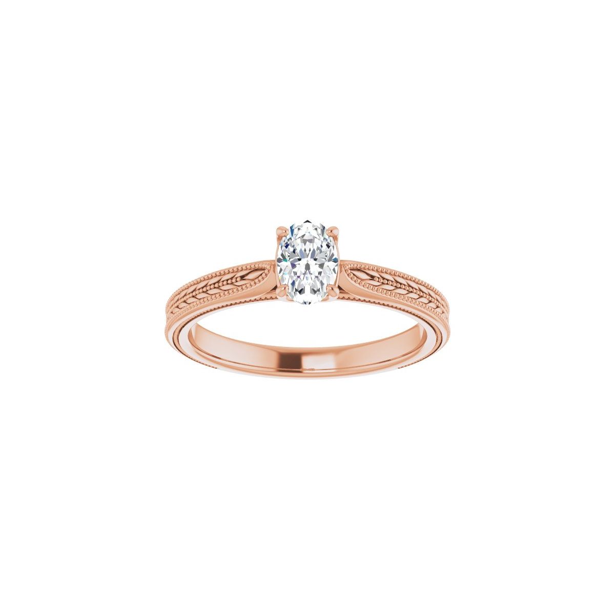 Oval Solitaire Engagement Ring Mounting - gallery - Series 123043