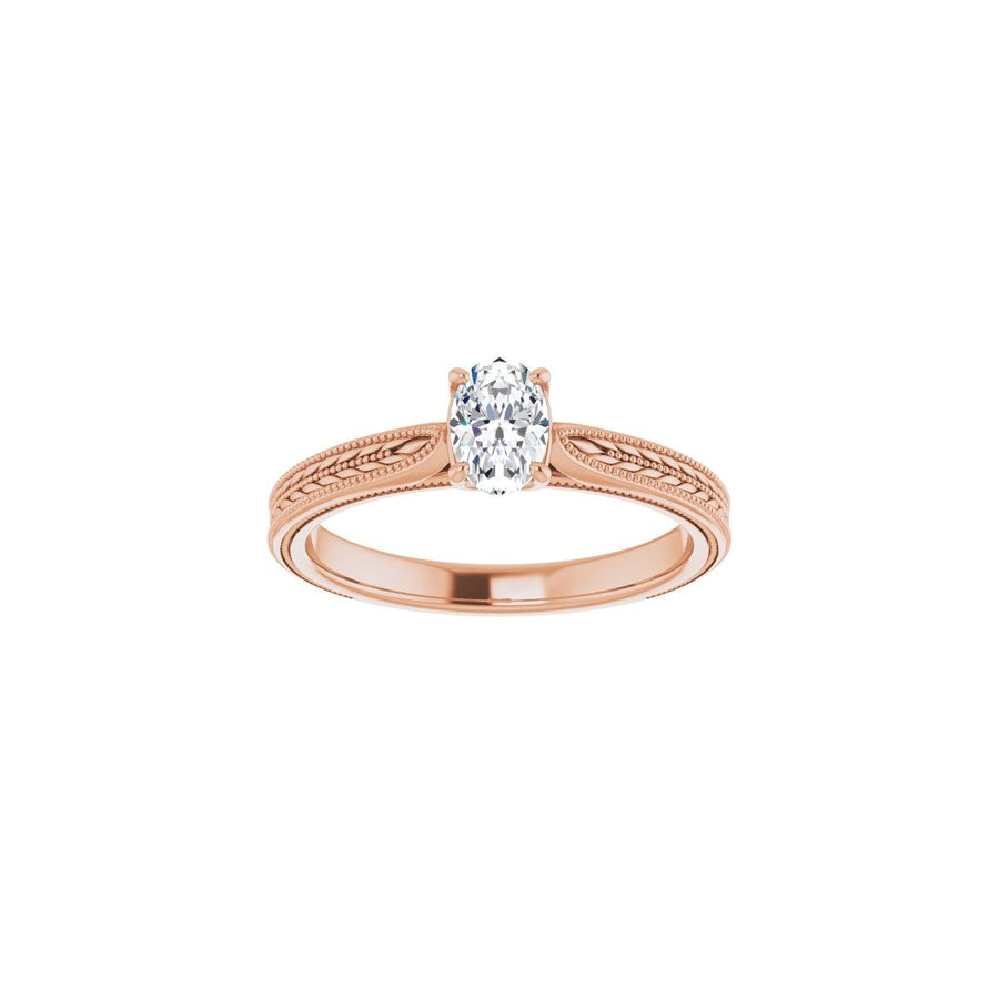 Oval Solitaire Engagement Ring Mounting - gallery - Series 123043