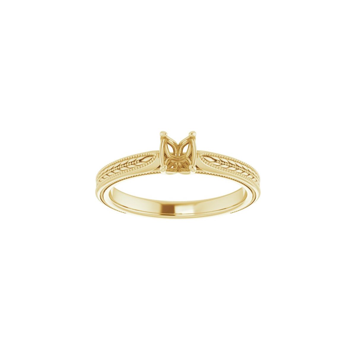 Oval Solitaire Engagement Ring Mounting - gallery - Series 123043