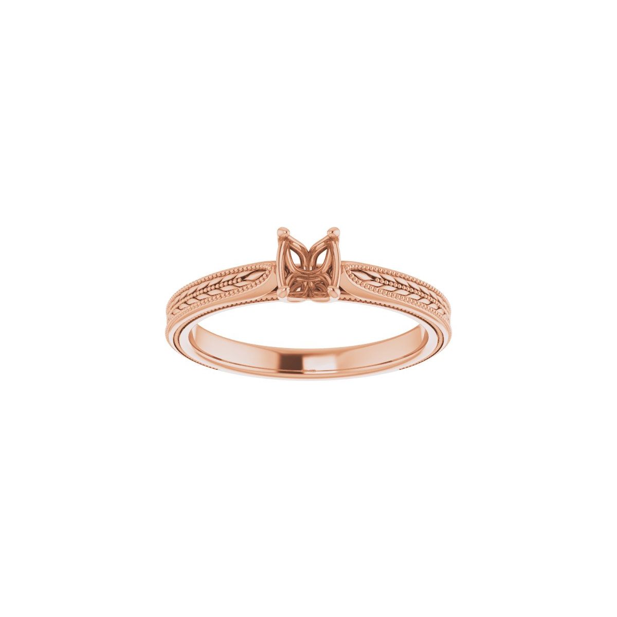 Oval Solitaire Engagement Ring Mounting - gallery - Series 123043