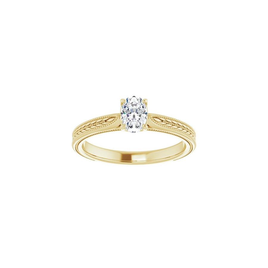 Oval Solitaire Engagement Ring Mounting - gallery - Series 123043