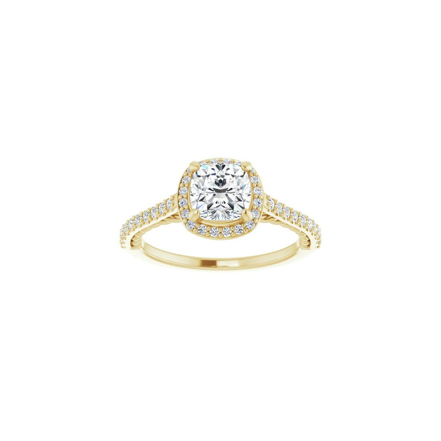 Cushion Halo-Style Engagement Ring Semi-Mount - gallery - Series 122999