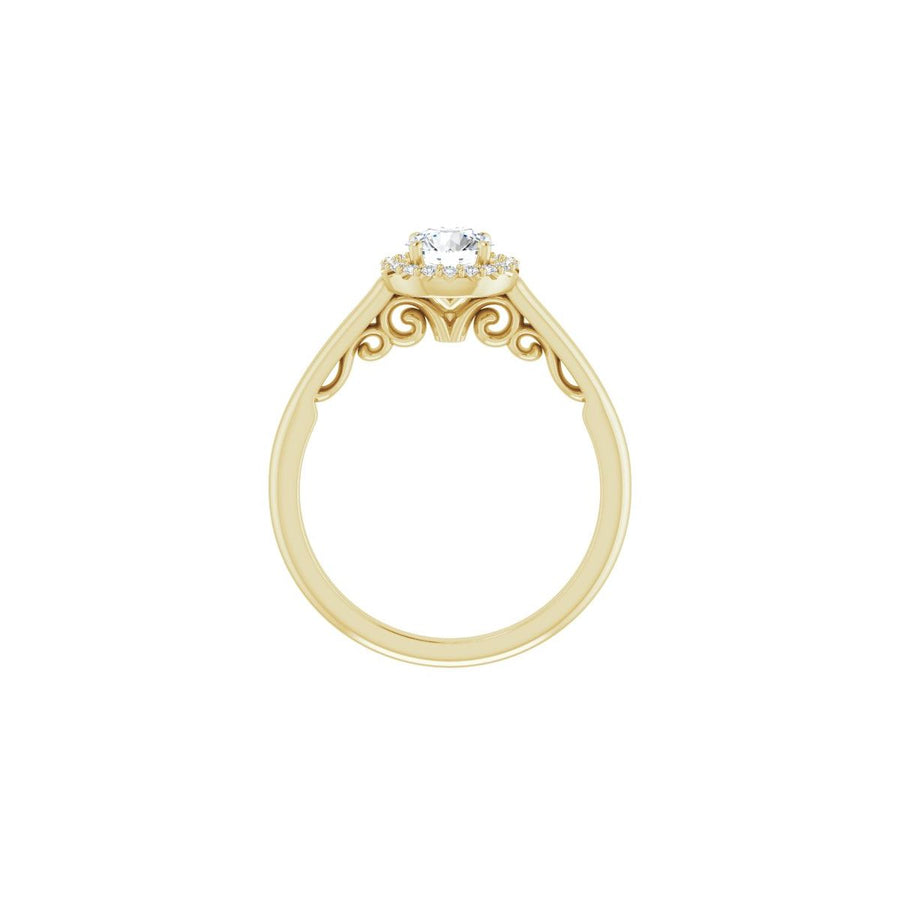 Round Halo-Style Engagement Ring Semi-Mount - gallery - Series 123082