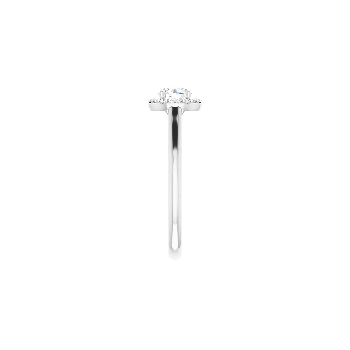Round Halo-Style Engagement Ring Semi-Mount - gallery - Series 123082