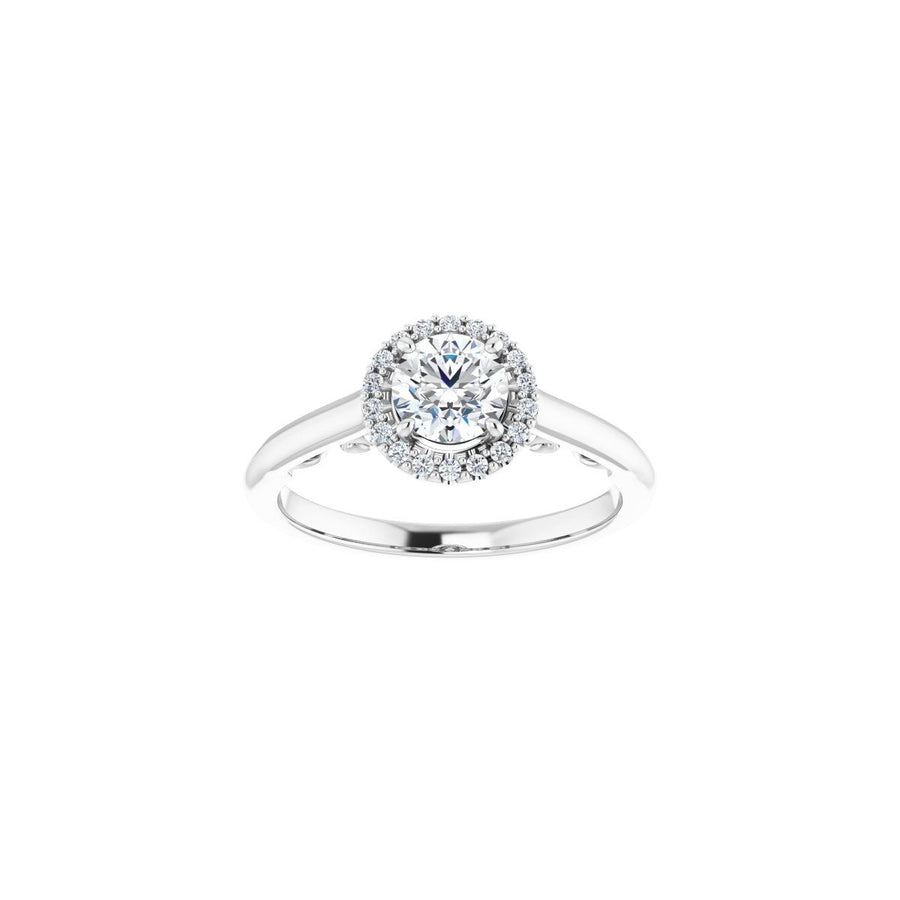 Round Halo-Style Engagement Ring Semi-Mount - gallery - Series 123082