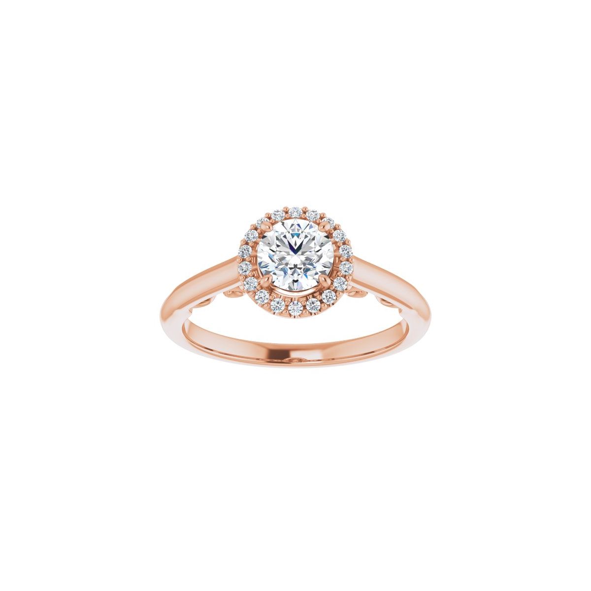 Round Halo-Style Engagement Ring Semi-Mount - gallery - Series 123082