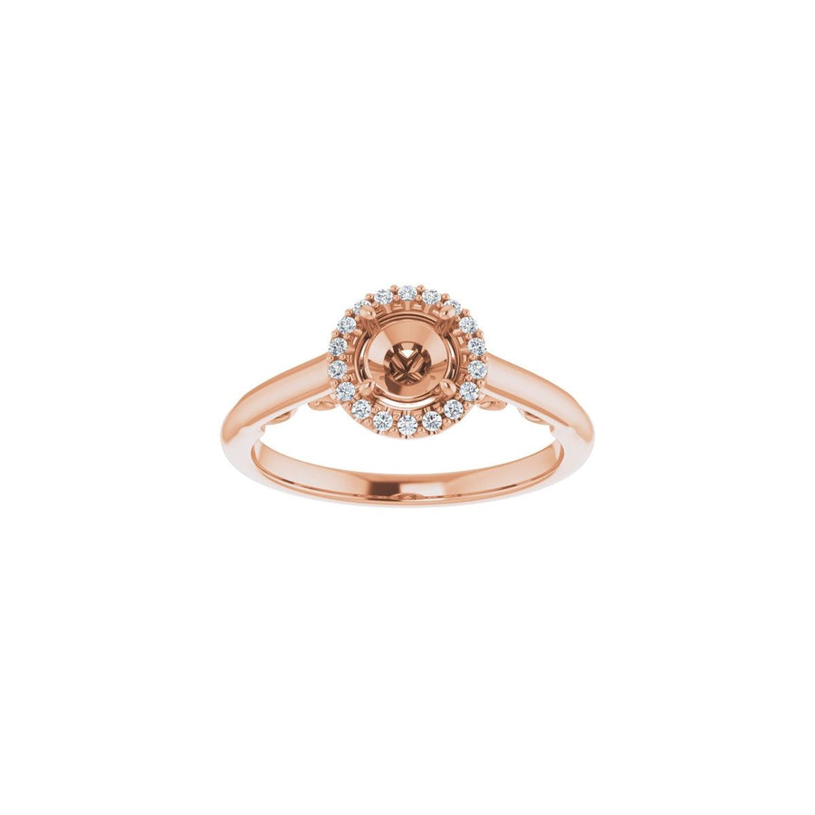 Round Halo-Style Engagement Ring Semi-Mount - gallery - Series 123082