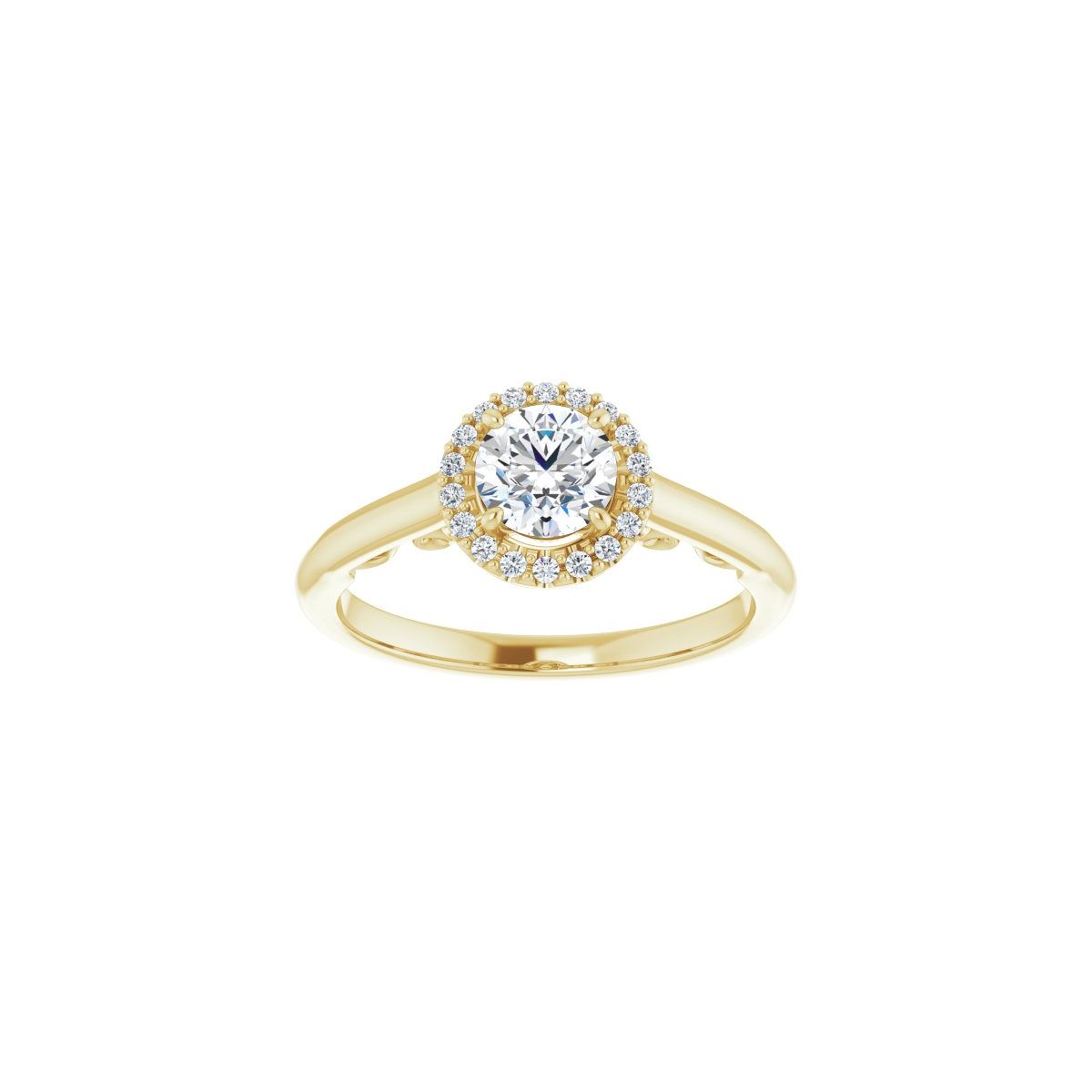 Round Halo-Style Engagement Ring Semi-Mount - gallery - Series 123082