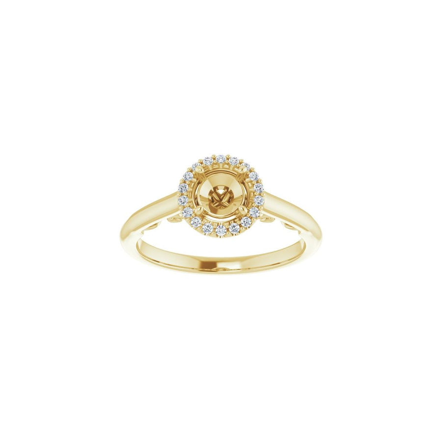 Round Halo-Style Engagement Ring Semi-Mount - gallery - Series 123082