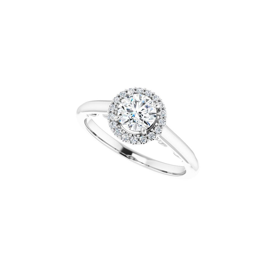 Round Halo-Style Engagement Ring Semi-Mount - gallery - Series 123082