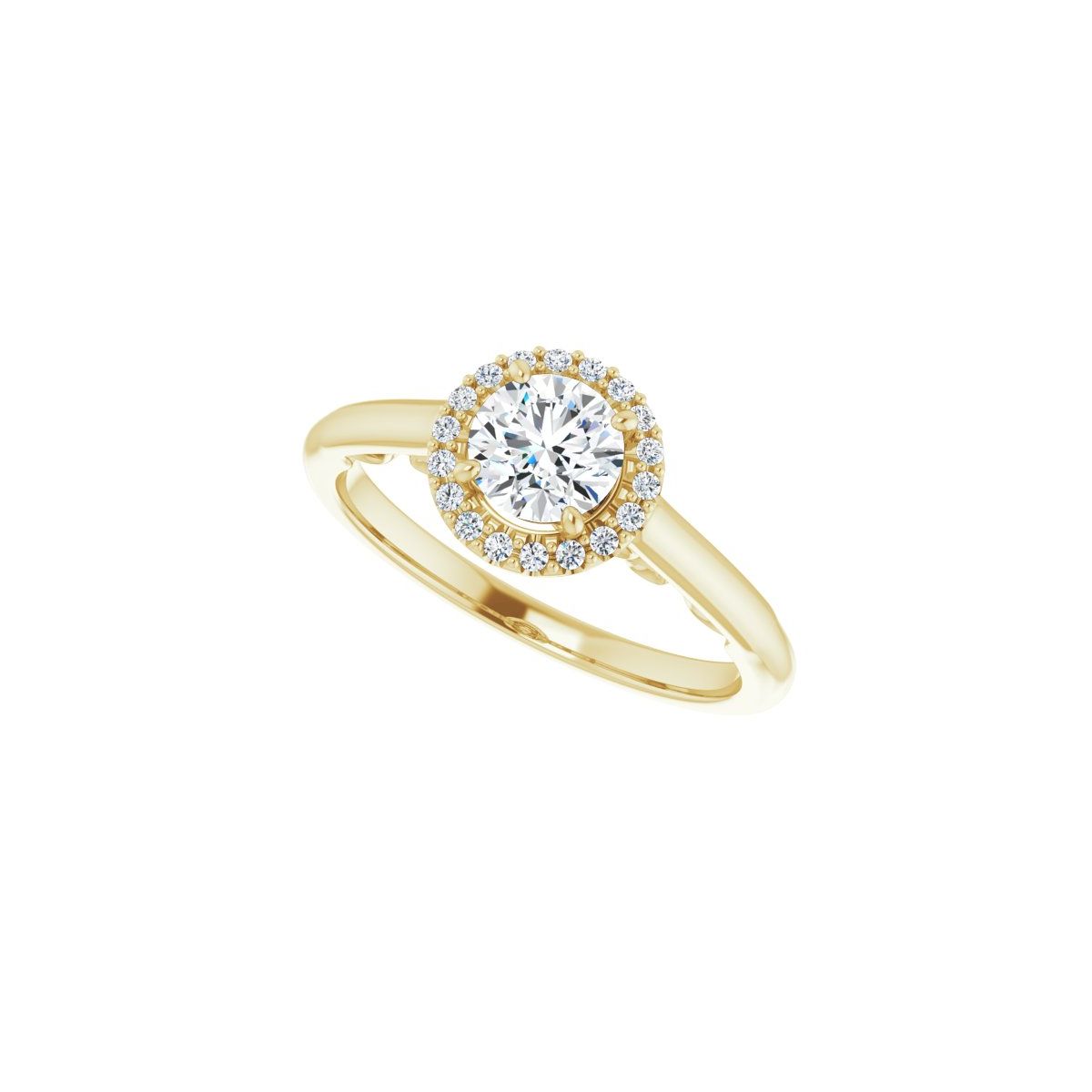 Round Halo-Style Engagement Ring Semi-Mount - gallery - Series 123082