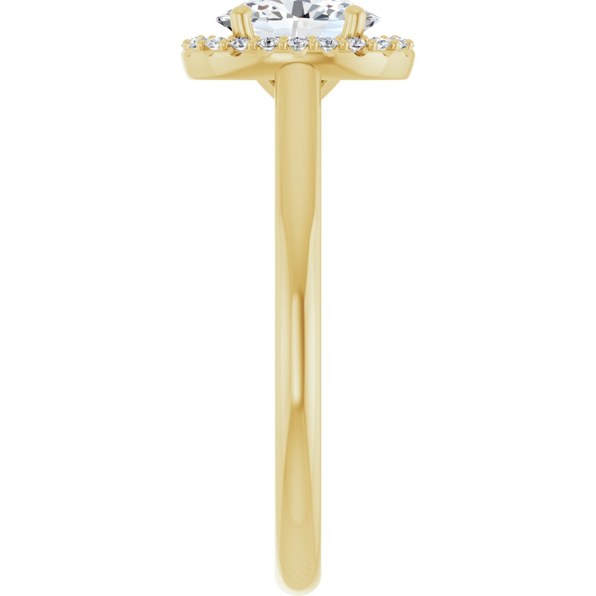Oval Halo-Style Engagement Ring Semi-Mount - gallery - Series 123082