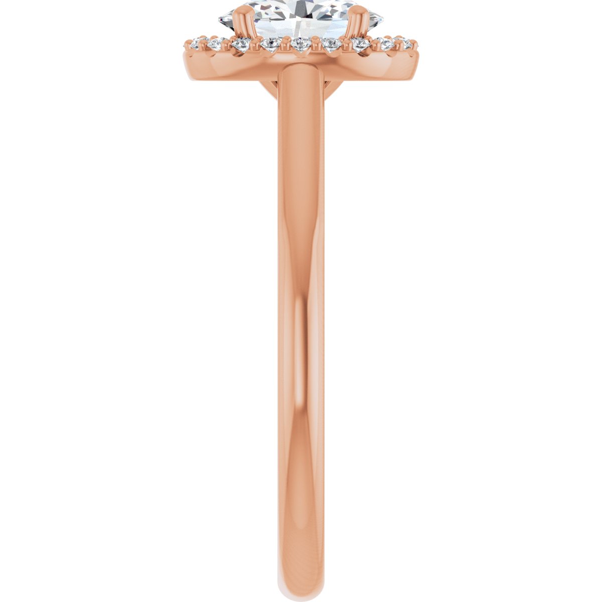 Oval Halo-Style Engagement Ring Semi-Mount - gallery - Series 123082