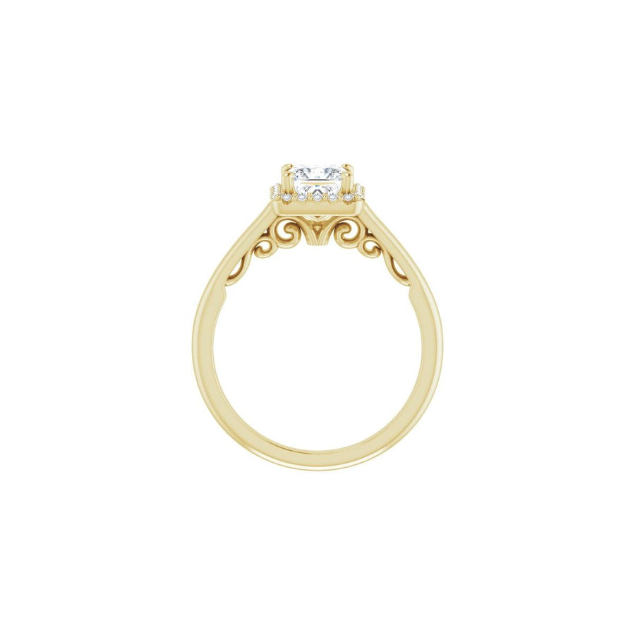 Square Halo-Style Engagement Ring Semi-Mount - gallery - Series 123082