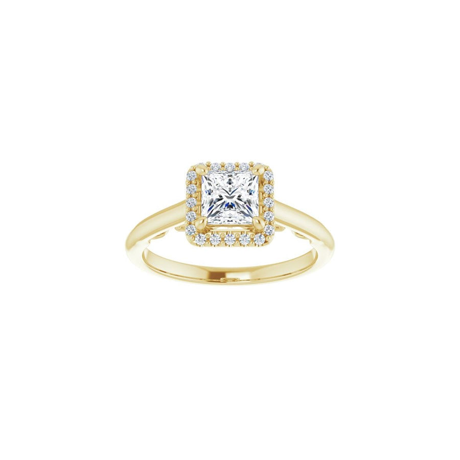 Square Halo-Style Engagement Ring Semi-Mount - gallery - Series 123082