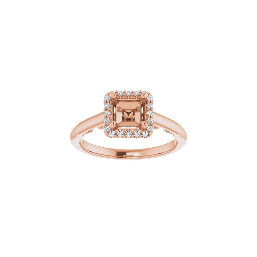 Square Halo-Style Engagement Ring Semi-Mount - gallery - Series 123082