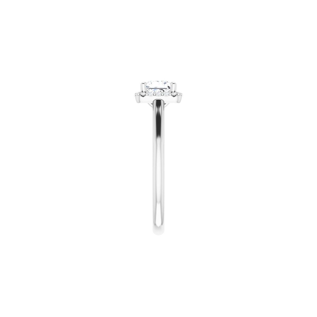 Square Halo-Style Engagement Ring Semi-Mount - gallery - Series 123082