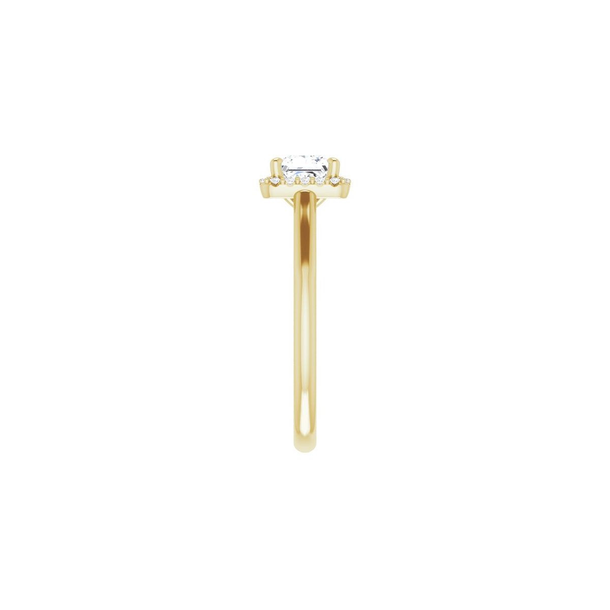 Square Halo-Style Engagement Ring Semi-Mount - gallery - Series 123082