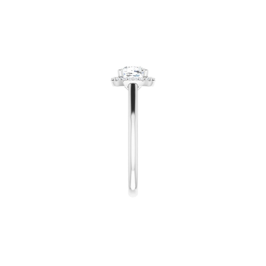 Cushion Halo-Style Engagement Ring Semi-Mount - gallery - Series 123082
