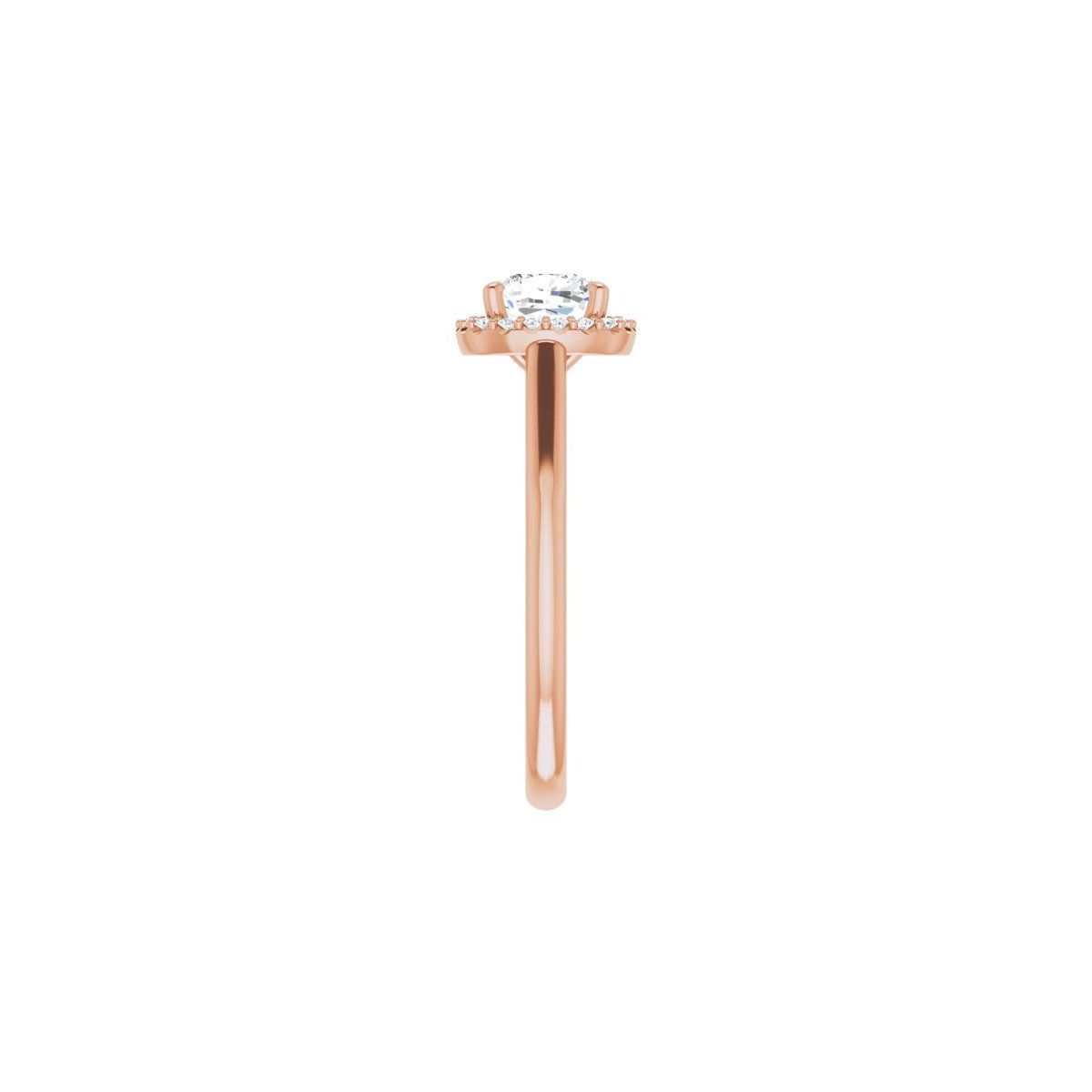Cushion Halo-Style Engagement Ring Semi-Mount - gallery - Series 123082