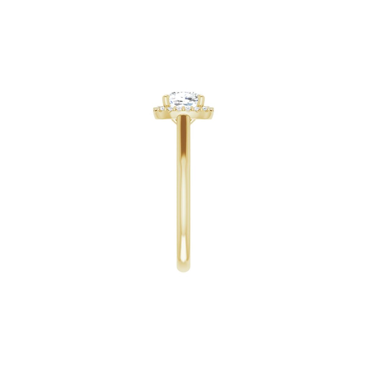 Cushion Halo-Style Engagement Ring Semi-Mount - gallery - Series 123082