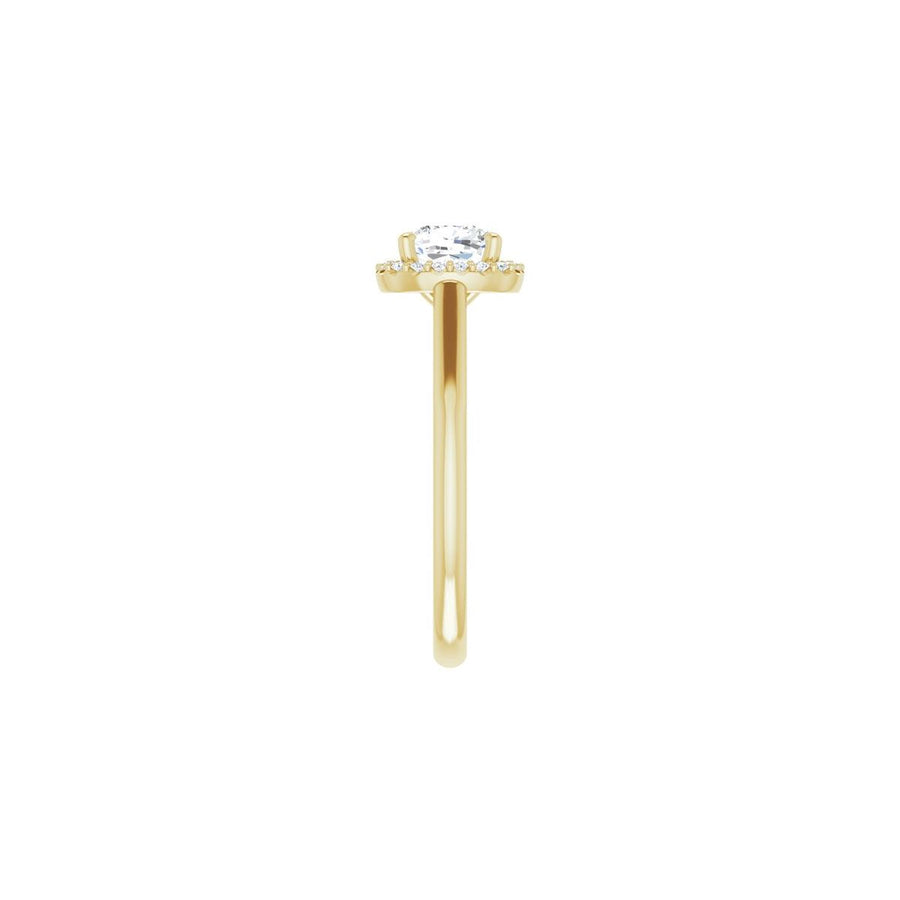 Cushion Halo-Style Engagement Ring Semi-Mount - gallery - Series 123082