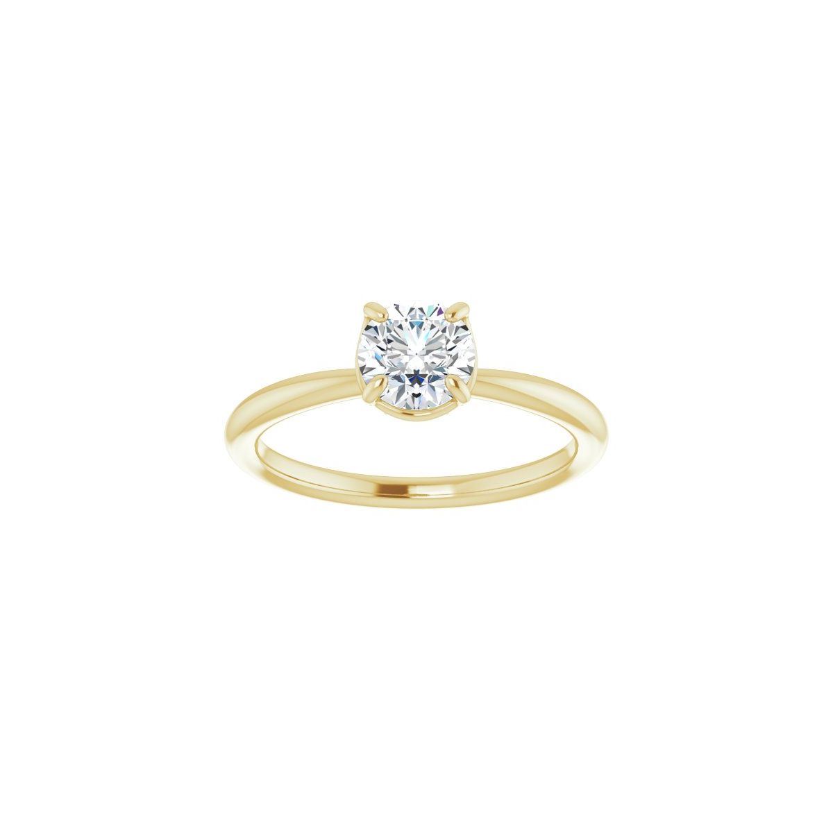 Round Hidden Halo-Style Engagement Ring Semi-Mount - gallery - Series 123289