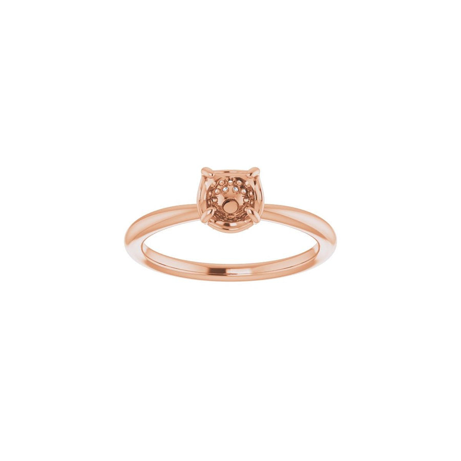 Round Hidden Halo-Style Engagement Ring Semi-Mount - gallery - Series 123289