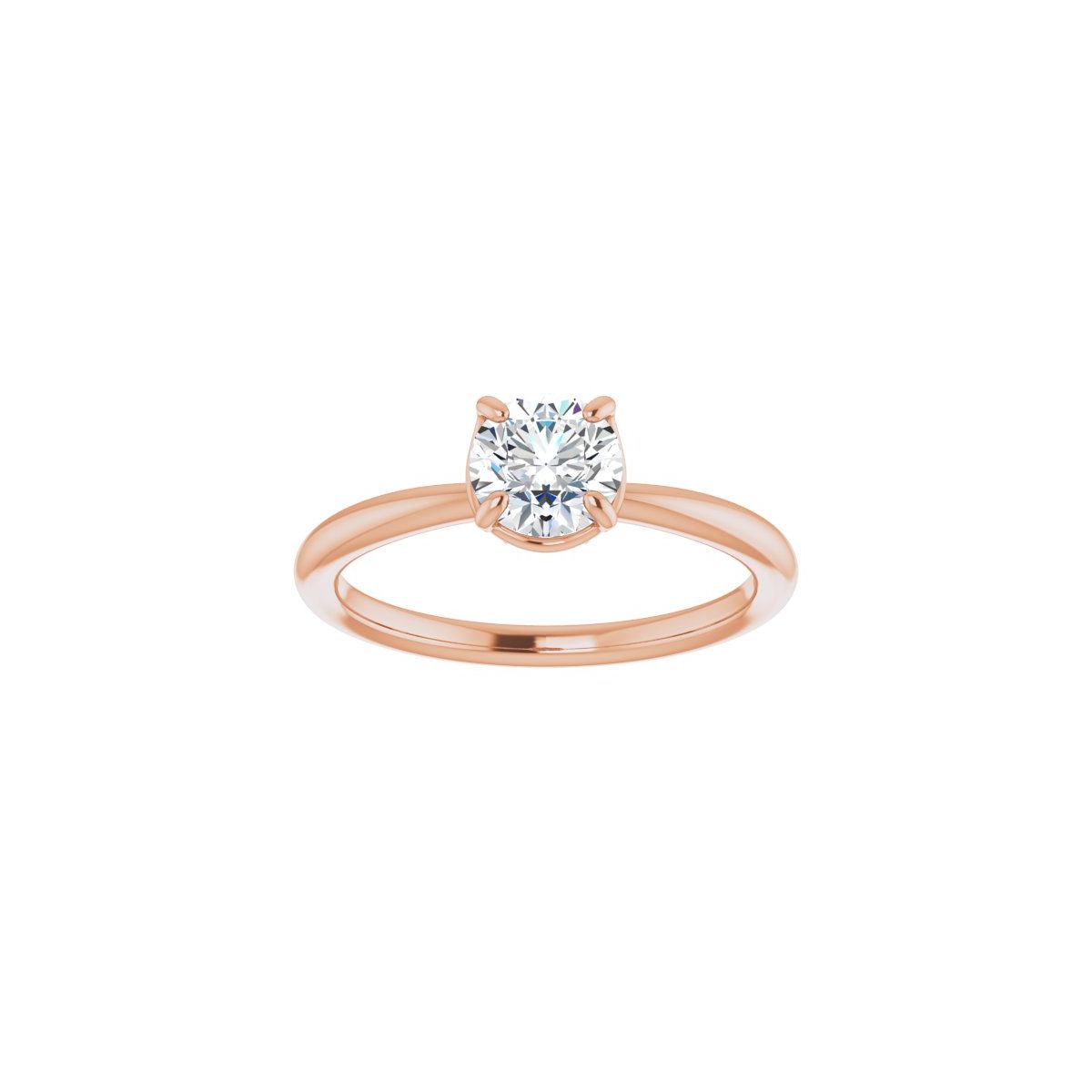 Round Hidden Halo-Style Engagement Ring Semi-Mount - gallery - Series 123289