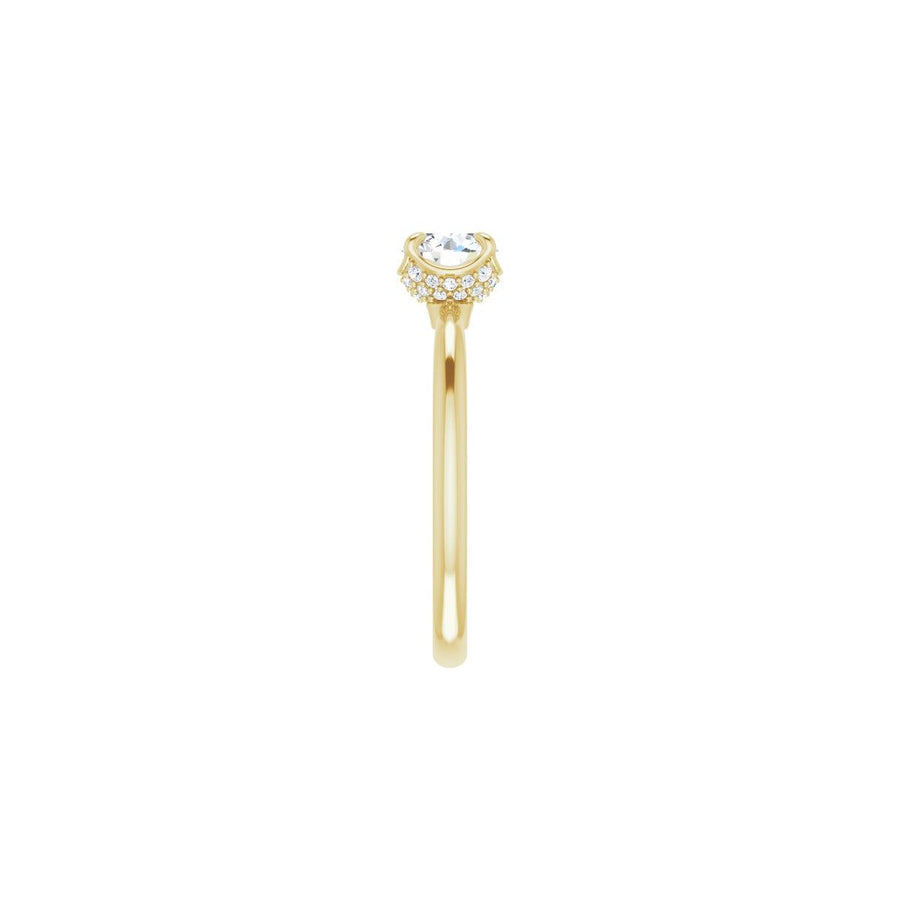 Round Hidden Halo-Style Engagement Ring Semi-Mount - gallery - Series 123289