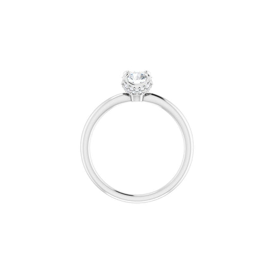Round Hidden Halo-Style Engagement Ring Semi-Mount - gallery - Series 123289