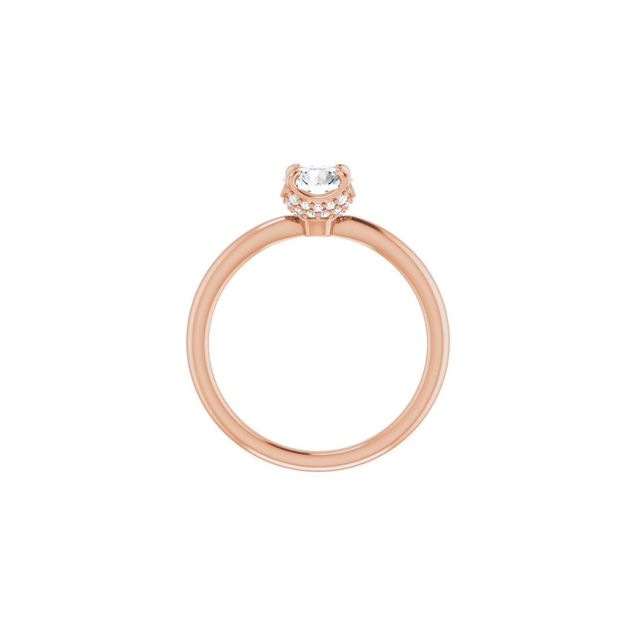Round Hidden Halo-Style Engagement Ring Semi-Mount - gallery - Series 123289
