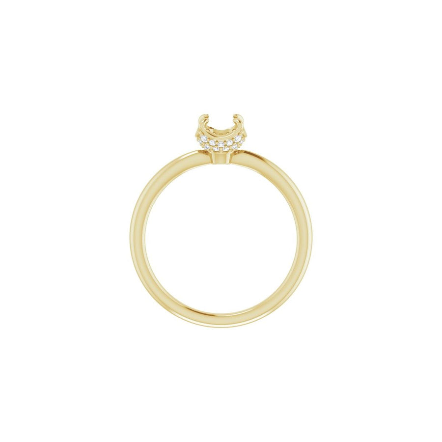 Round Hidden Halo-Style Engagement Ring Semi-Mount - gallery - Series 123289